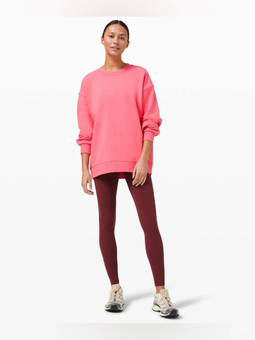 Lululemon Perfectly Oversized Crew Guava Pink Sweatshirt 6 small medium - Picture 2 of 9